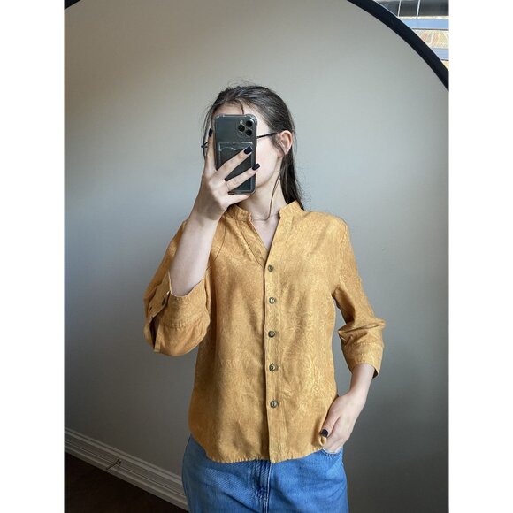 Golden Yellow Christopher Banks Blouse Size M - Picture 1 of 7